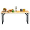 coast Biertafel - Inklapbaar - Hoogte Verstelbaar 75-105 cm - 168,5 x 50 cm - Hout/Natuurlijk