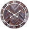 NeXtime- Wandklok - 58cm - Hout/Metaal -Donkerbruin - 'Roman Vintage'