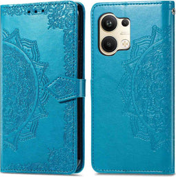 iMoshion Hoesje Geschikt voor Oppo Reno 9 Pro (5G) / Reno 9 (5G) Hoesje Met Pasjeshouder - iMoshion Mandala Bookcase - Turquoise