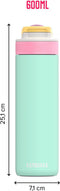 Kambukka Lagoon - Geïsoleerde waterfles 600 ml - Lekvrij met rietje - Turquoise