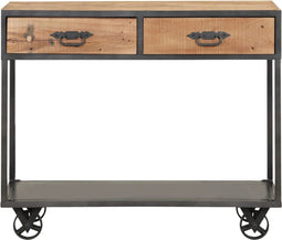 vidaXL - Wandtafel - 90x35x74 - cm - massief - gerecycled - hout