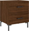 vidaXL - Nachtkastje - 40x35x47,5 - cm - bewerkt - hout - bruin - eikenkleur