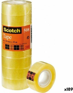 Plakbandset Scotch 508 Transparant 19 mm x 33 m