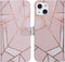 iMoshion Hoesje Geschikt voor iPhone 13 Hoesje Met Pasjeshouder - iMoshion Design Softcase Bookcase - Roze / Pink Graphic