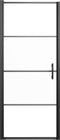 vidaXL - Douchedeur - halfmat - 91x195 - cm - gehard - glas - zwart