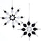 5 inch Black/White Snowflake Orn 2/A kerstbal