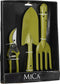 Mica Decorations Tuingereedschap - Set van 3 - Metaal - Groen (set van 3)