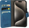 Mobiparts iPhone 15 Pro - Classic Wallet Case - Ruimte voor pasjes - Steel Blue