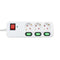 TM Electron 3680 W - 3-voudige Stekkerdoos met Schakelaar - Wit (1,5 m)