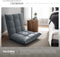 tectake® Snooze - Relaxfauteuil - XXL opvouwbaar met ligfunctie - Verstelbare rugleuning - Grijs