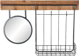 Wandspiegel DKD Home Decor Zwart Metaal Spar Spiegel (80 x 15 x 20 cm)