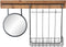 Wandspiegel DKD Home Decor Zwart Metaal Spar Spiegel (80 x 15 x 20 cm)