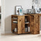 vidaXL - Rolkast - 60x53x72 - cm - bewerkt - hout - oud - houtkleurig