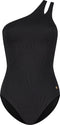 Beachlife Black Swirl - Dames Badpak - Ingebouwd topje van mesh - Zwart