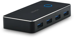 LINDY 43387 - USB 3.0 Sharing Switch 2:4 - 4 USB 3.0-randapparatuur - Zwart