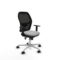 Piqueras y Crespo 1D086N0 - Bureaustoel - Hoogteverstelbaar met armleuning - Lichtgrijs