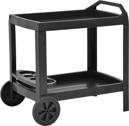 vidaXL - Dranktrolley - 69x53x72 - cm - kunststof - antraciet