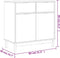 vidaXL - Dressoir - FLAM - 80x40x80 - cm - massief - grenenhout