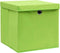 vidaXL - Opbergboxen - met - deksel - 10 - st - 28x28x28 - cm - groen