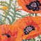 Thea Gouverneur - Borduurpakket met telpatroon - 2062 - Voorgesorteerde DMC Garens - Oranje Klaprozen - Linnen - 45 cm x 47 cm - DIY Kit