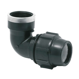 Plasson Elleboog 32 mm x 1" - Tuin - Polypropyleen - Zwart