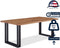 Feel Furniture - 220x100 Eettafel - Massief Glad Boomstamblad Eiken - 5 cm dik - Twin U Frame
