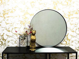 Housevitamin Ronde Metalen Spiegel - 40cm - Zwart