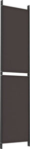 vidaXL - Kamerscherm - met - 4 - panelen - 200x220 - cm - stof - bruin