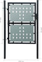 vidaXL - Poort - enkel - 100x250 - cm - zwart