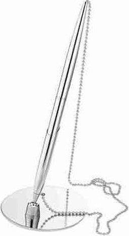 Alco baliepen - ovale standaard - zilver - ketting 55cm - AL-1512-2