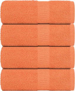 vidaXL - Zeepdoekjes - 4 - st - 30x30 - cm - 360 - g/m² - 100% - katoen - oranje
