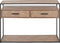 J-Line console Zigzag 2 Lades - hout/metaal - naturel/zwart