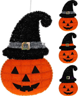 Pompoen hoofd tinsel 33x54 cm