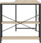 vidaXL - Computerbureau - 110x72x70 - cm - bewerkt - hout - zwart - en - eikenkleurig