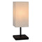 Atmooz - Tafellamp Francesco - Slaapkamer / Woonkamer - Industrieel - Zwart en witte kap - Hoogte 39cm - Metaal