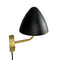 OULU - Wandlamp - zwart - messing