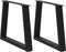 vidaXL - Eettafelpoten - 2 - st - V-vormig - 70x(42-43,3) - cm - staal - zwart