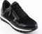 Gabor 96.438 - Lage Sneakers - Suède met krokodillenprint - Zwart - Maat 39