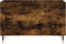 vidaXL - Platenkast - 74,5x38x48 - cm - bewerkt - hout - gerookt - eikenkleurig