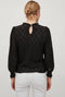 Vila Vikawa - Blouse L/s - Opstaande kraag - Zwart (2022)