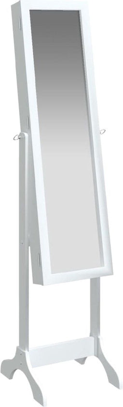 vidaXL - Spiegel - vrijstaand - 34x37x146 - cm - wit
