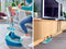 Leifheit Profi XL vloerwisser - 42 cm dweilbreedte - 360° draaibaar scharnier - Turquoise Grijs