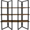 HSM Collection Opbergrek Met 4 Planken 120cm Naturel/Zwart Mangohout/Metaal