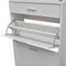 vidaXL - Schoenenkast - met - lade - en - glazen - schap - wit - hout