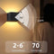 Wandlamp - Luviz - Oplaadbaar op Batterijen - Warm Wit 2700K - Draadloos - Bewegingssensor - Aluminium - 4400 mAh - Accu Indicator