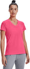 Under Armour Tech SSV - Dames Sportshirt - Sneldrogend - Cerise (M)
