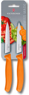 Victorinox SwissClassic Officemes - 2 Stuks: Glad en Kartel - Oranje