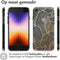 iMoshion Hoesje Geschikt voor iPhone SE (2022) / SE (2020) / 8 / 7 Hoesje Siliconen - iMoshion Design hoesje - Meerkleurig / Golden Leaves Transparant