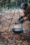 The Windmill Cast Iron - Dutch Oven haak - rvs - 13x12x4 cm - ophanghaak voor driepoot
