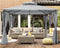 Luxe Prieel Vernazza Grijs + LED-verlichting + Schaduwdoeken